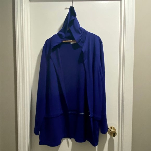 (7) Cee Bee CherylBurke Thumb Hole Knit Adj. Length Open Front Hoody Car… - Picture 1 of 8